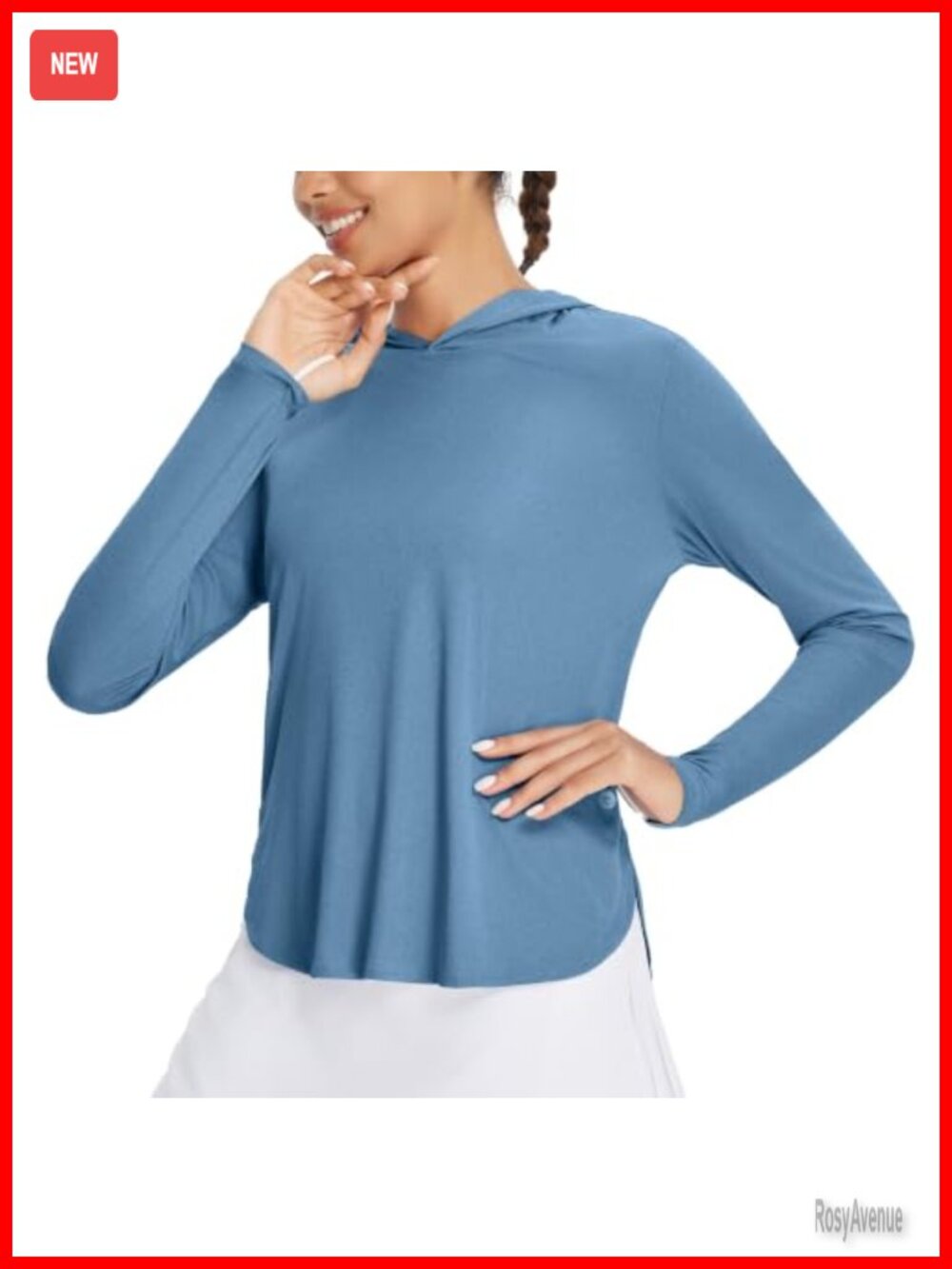 UPF 50+ Sun Shirt with Hoodie Long Sleeve Hiking Active Hoodie